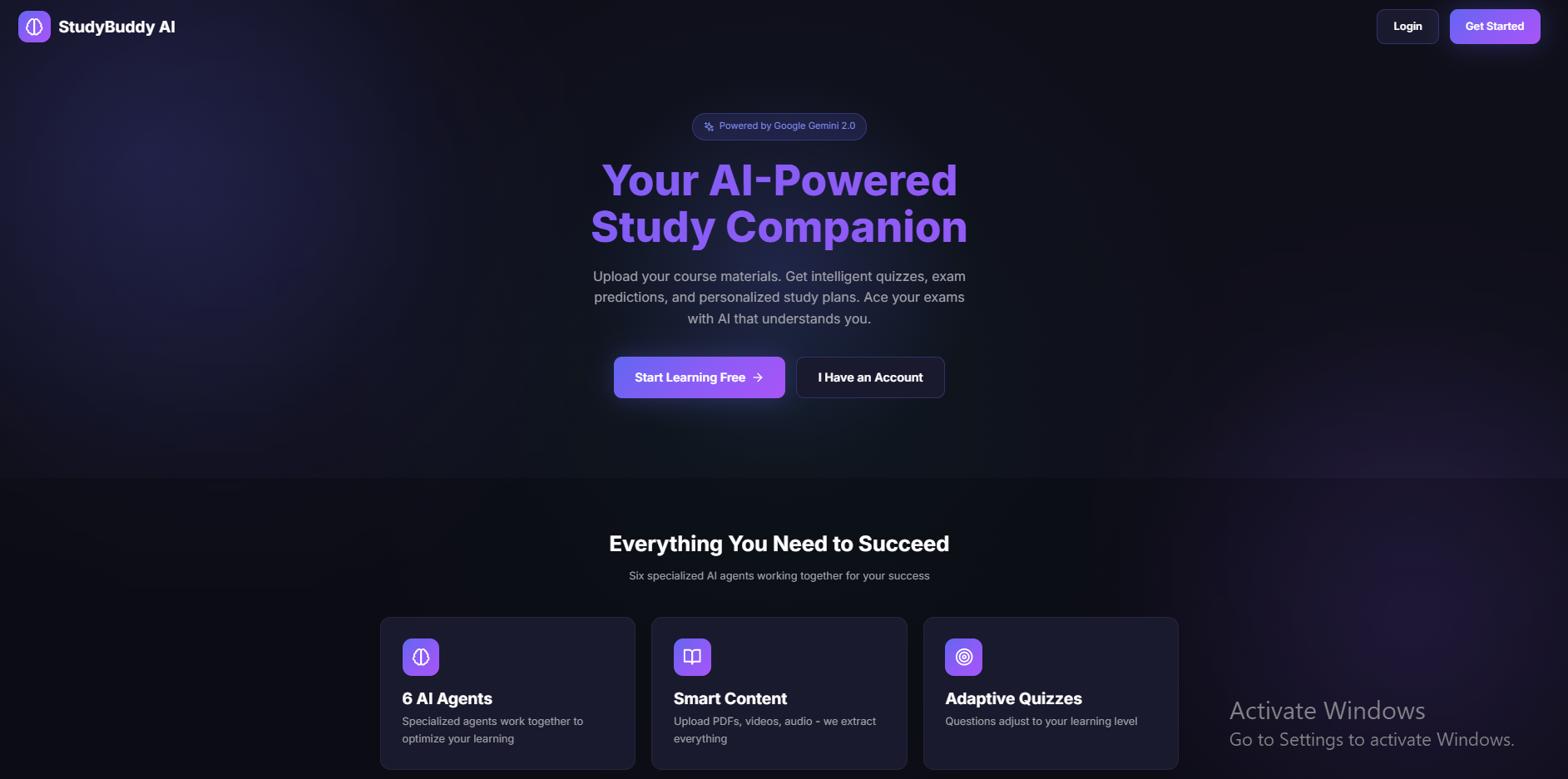 Study Buddy AI Interface